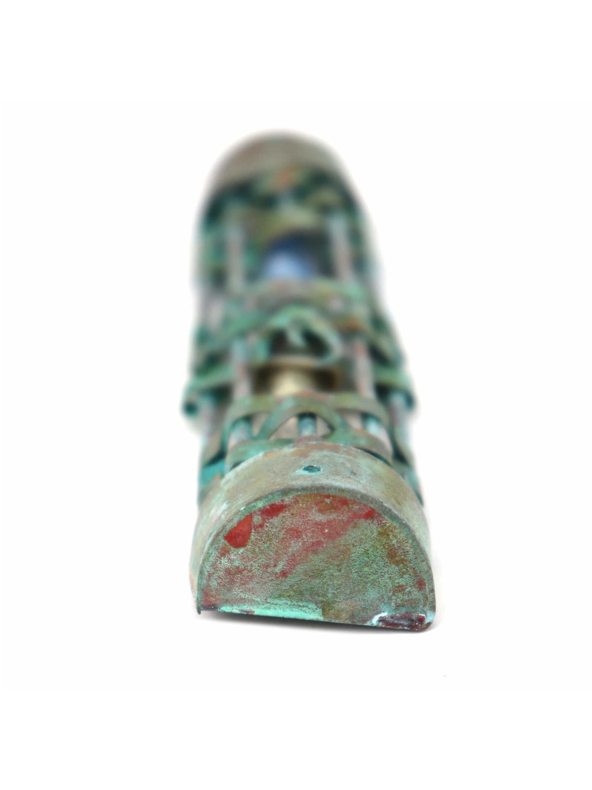 Étui Mezuzah souvenir en verre de mariage tissé patiné | Mariage | Judaïca