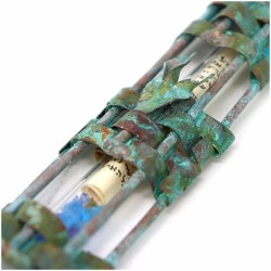 Patina Woven Wedding Glass Keepsake Mezuzah Case | Wedding | Judaica