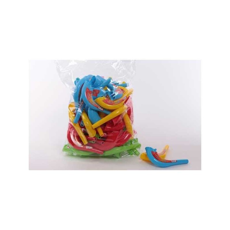 Shofar jouet rond de couleur néon – Couleurs assorties | Roch Hachana | Juda
