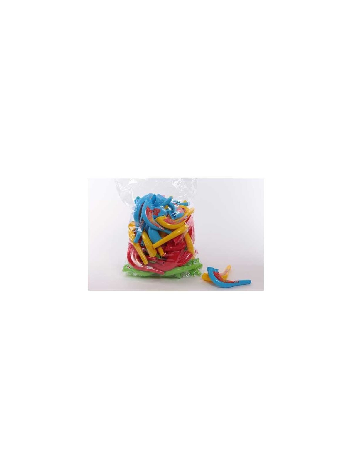 Shofar jouet rond de couleur néon – Couleurs assorties | Roch Hachana | Juda