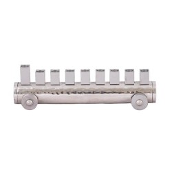 Hammered Train Menorah By Yair Emanuel | Hanukkah | Judaica