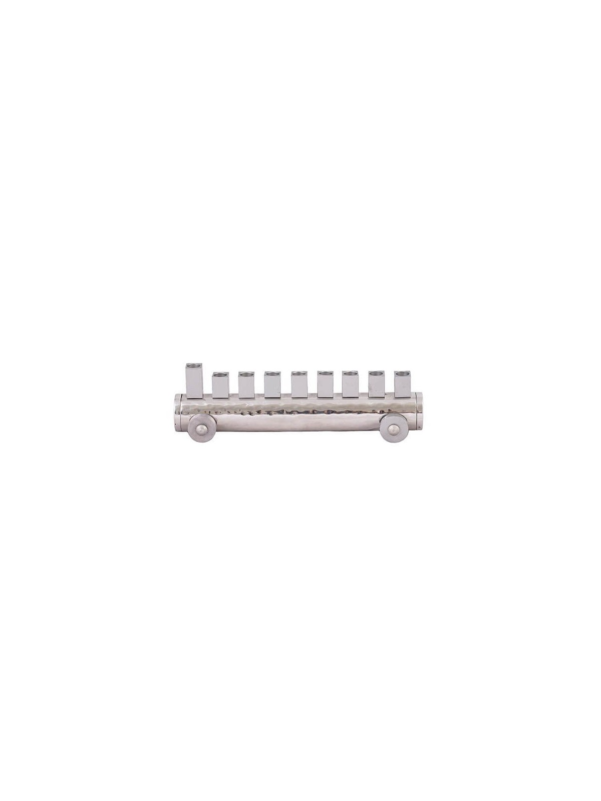Hammered Train Menorah By Yair Emanuel | Hanukkah | Judaica