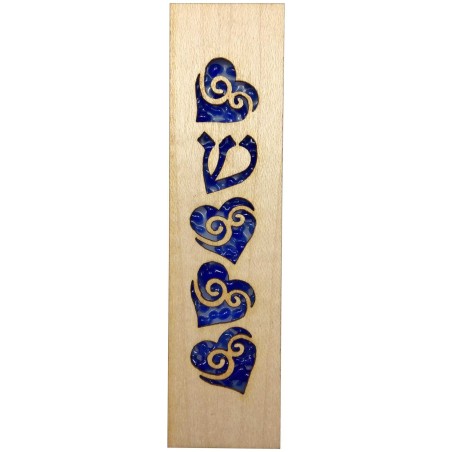 Glass & Maple Wood Heart Mezuzah Case By Beames De | Mezuzahs | Judaic