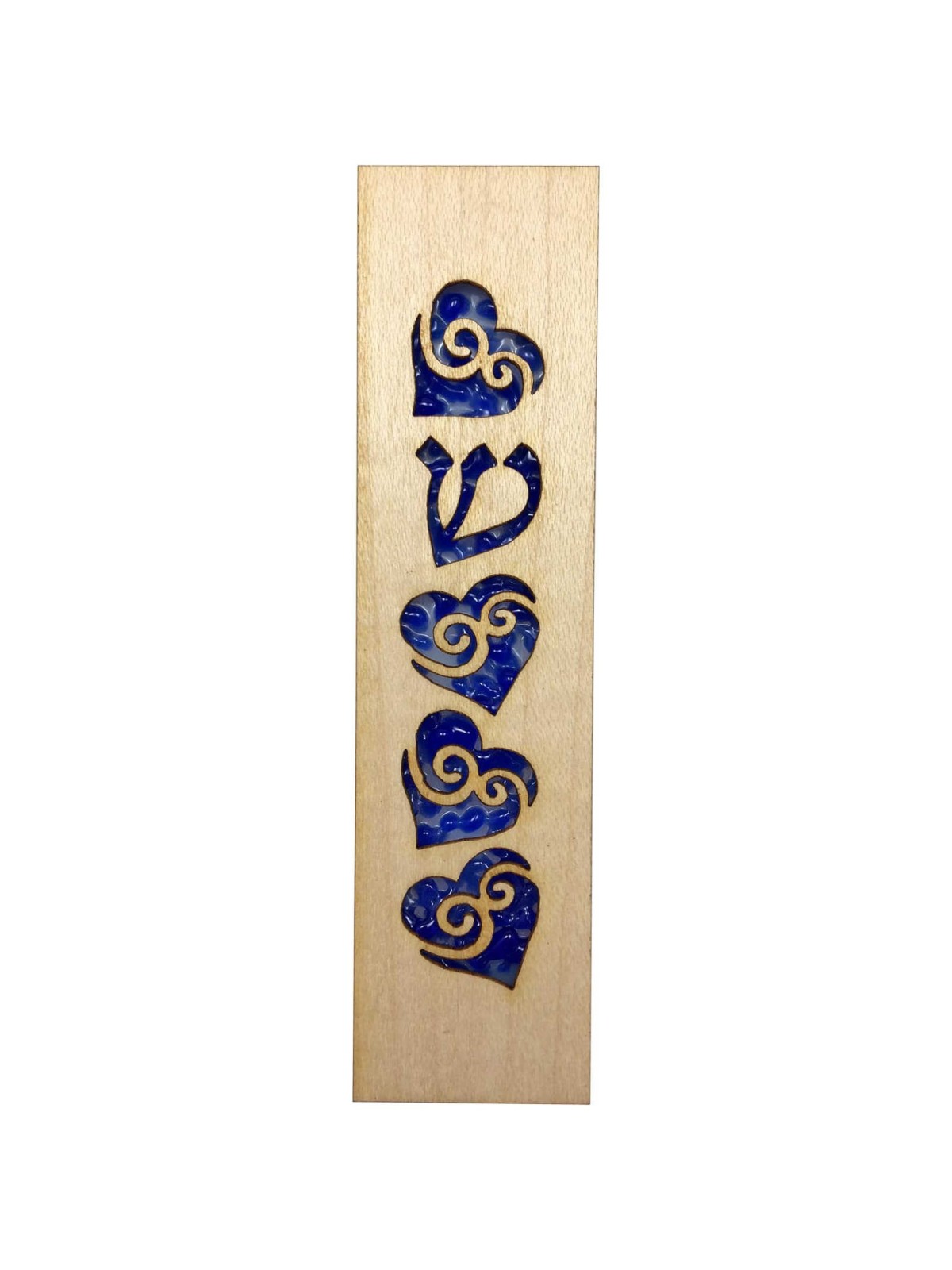 Glass & Maple Wood Heart Mezuzah Case By Beames De | Mezuzahs | Judaic