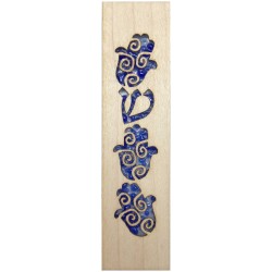 Étui Hamsa Mezuzah en verre et bois d'érable par Beames De | Mezouzahs | judaïque