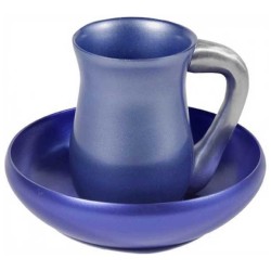 Blue Anodized Aluminum Mayim Achronim | Mayim Achronim Sets | Judaica