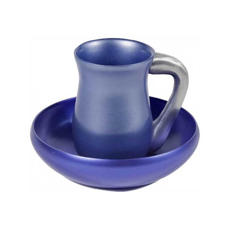 Blue Anodized Aluminum Mayim Achronim | Mayim Achronim Sets | Judaica