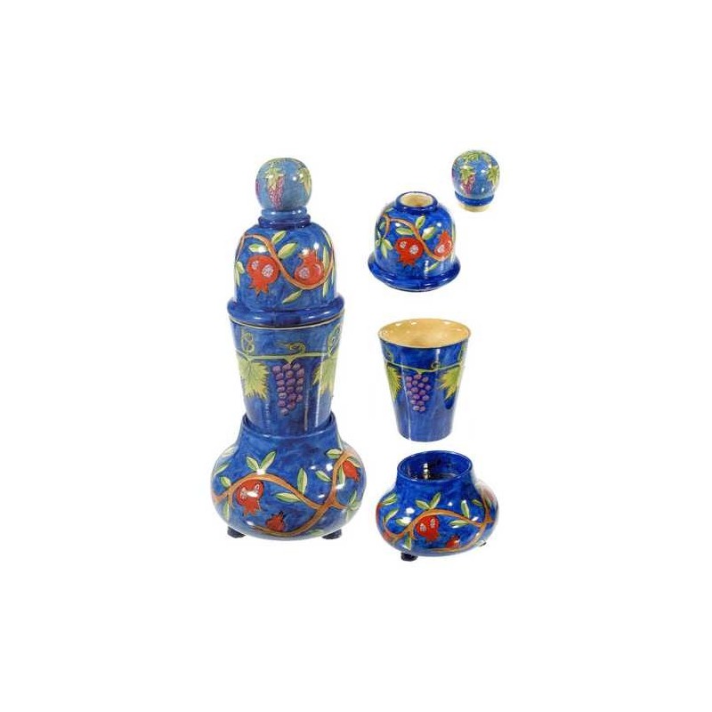 Pomegranates Travel Shabbat & Havdalah Set | Havdalah Sets & Spice Box