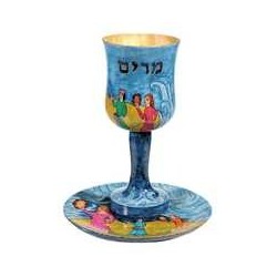 Tambourines Wooden Miriam's Cup | Passover | Judaica