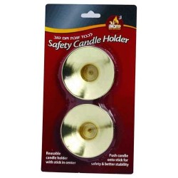 Gobelets goutte à goutte pour bougies de sécurité Bobeche dorées | Bougeoirs | Judaïca