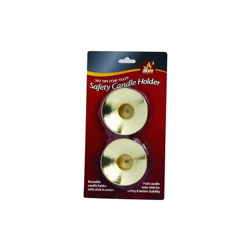 Gobelets goutte à goutte pour bougies de sécurité Bobeche dorées | Bougeoirs | Judaïca