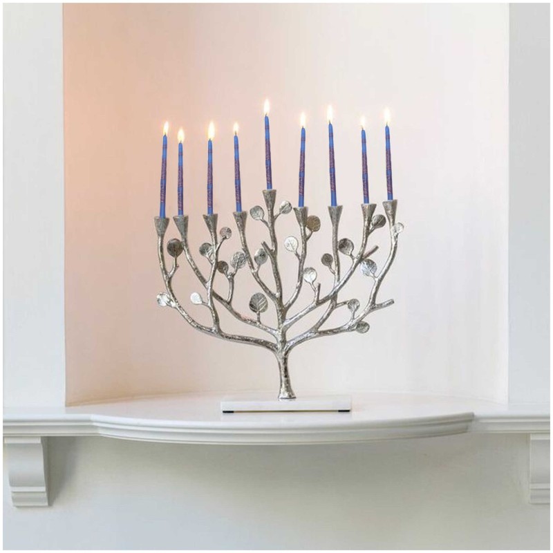 Premium Handcrafted Hanukkah Candles - Aqua | Hanukkah | Judaica