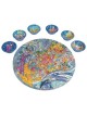 Plaque de Seder de traversée de mer multicolore en bois | Pâque | Judaïca
