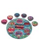 Assiette de Seder orientale multicolore en bois | Pâque | Judaïca