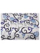 Indigo Pomegranate and Grapes Matzah Cover | Passover | Judaica