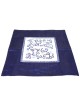 Indigo Pomegranate and Grapes Matzah Cover | Passover | Judaica