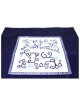 Indigo Pomegranate and Grapes Matzah Cover | Passover | Judaica