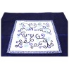 Indigo Pomegranate and Grapes Matzah Cover | Passover | Judaica