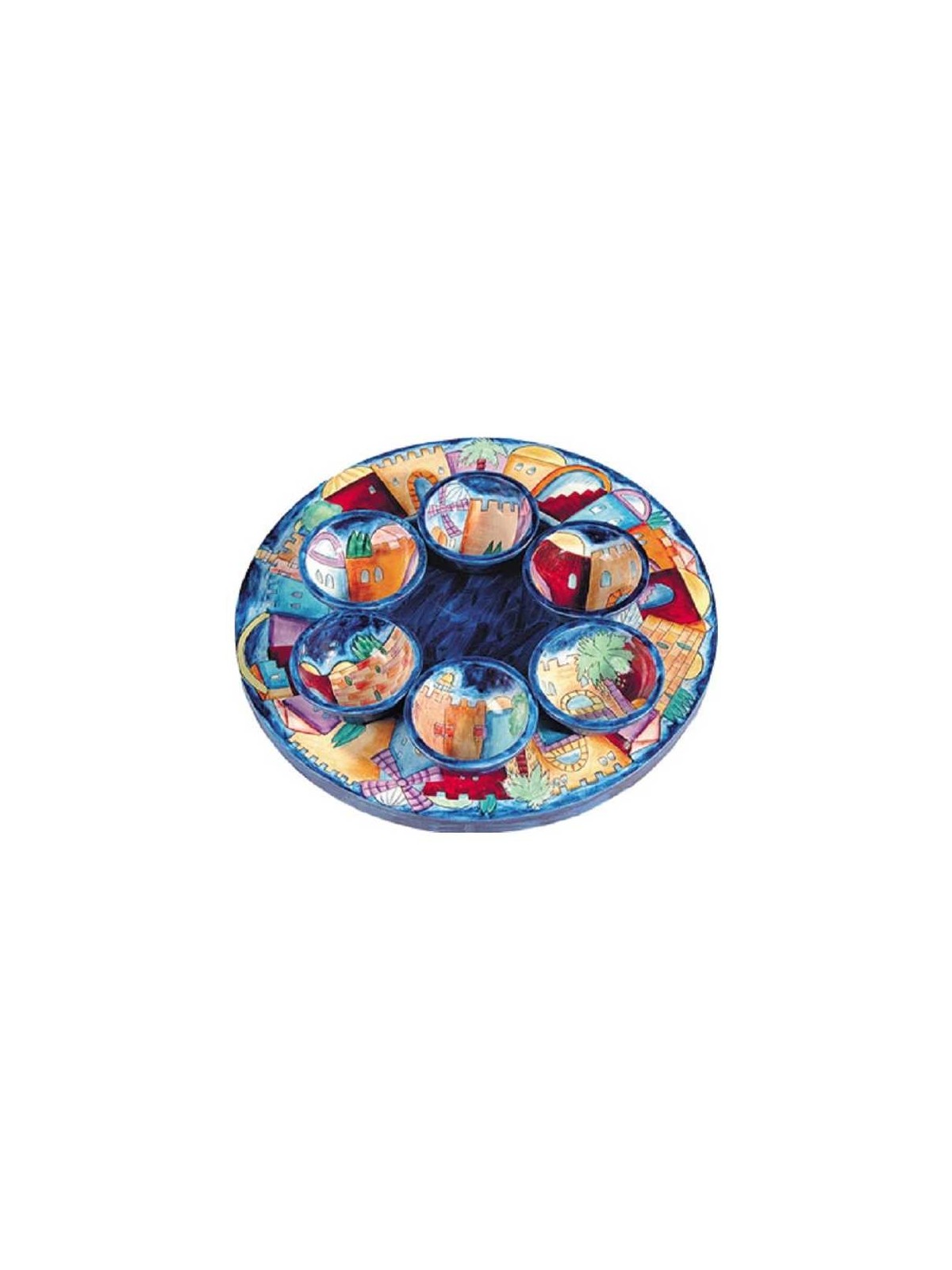 Jerusalem Circle Seder Plate | Passover | Judaica