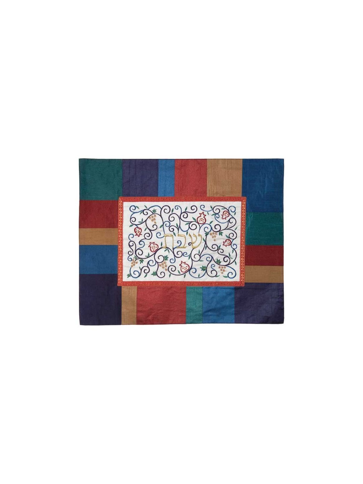 Colorblock Filigree Challah Cover | Challah Covers | Judaica