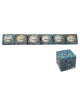 Wood Blue Seven Species Foldable Seder Plate | Passover | Judaica