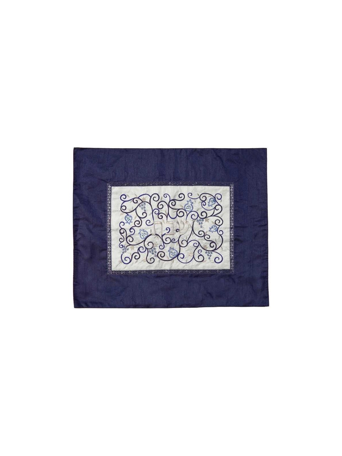 Indigo Filigree Challah Cover | Challah Covers | Judaica