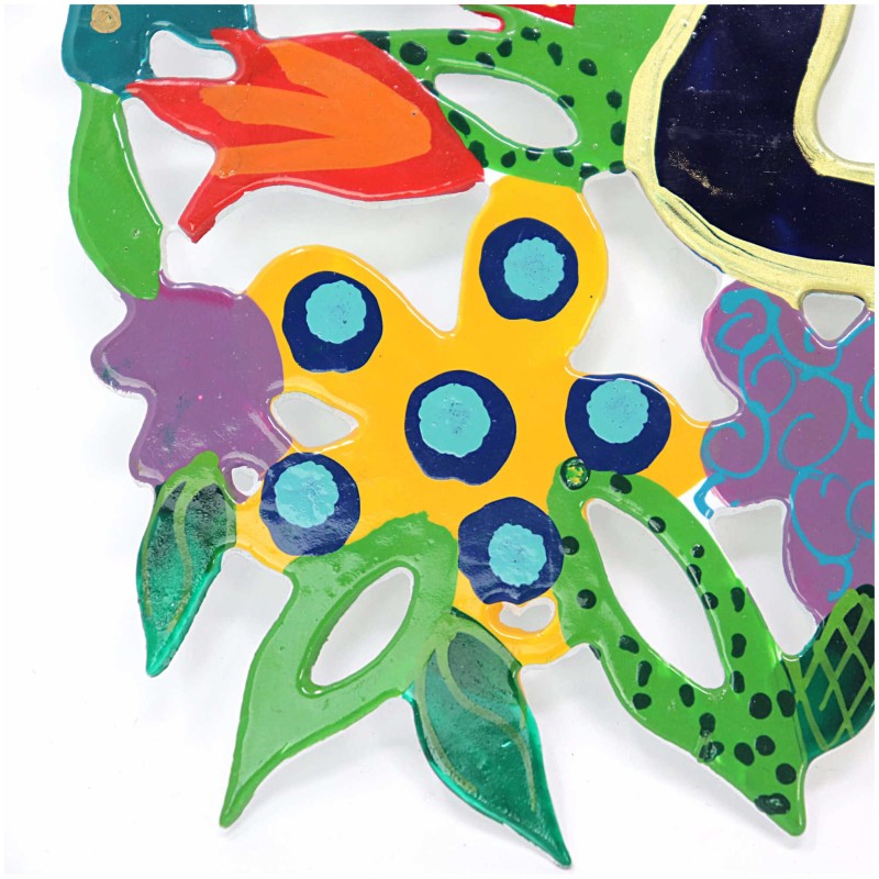 Dites simplement la plaque de fleur Shalom | Art | Judaïca