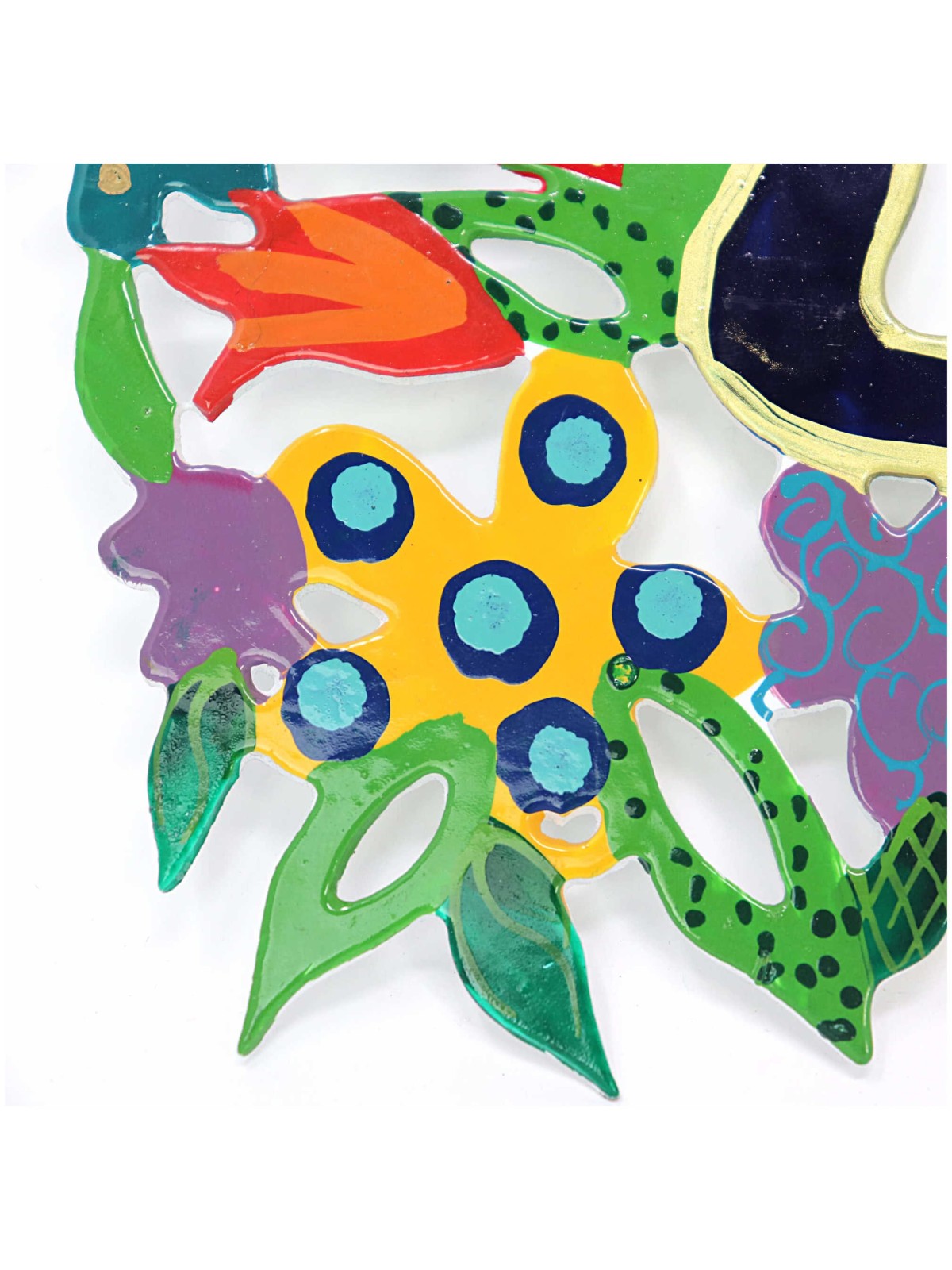 Dites simplement la plaque de fleur Shalom | Art | Judaïca