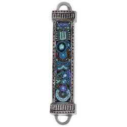 Embroidered Beads Mezuzah Case | Mezuzahs | Judaica