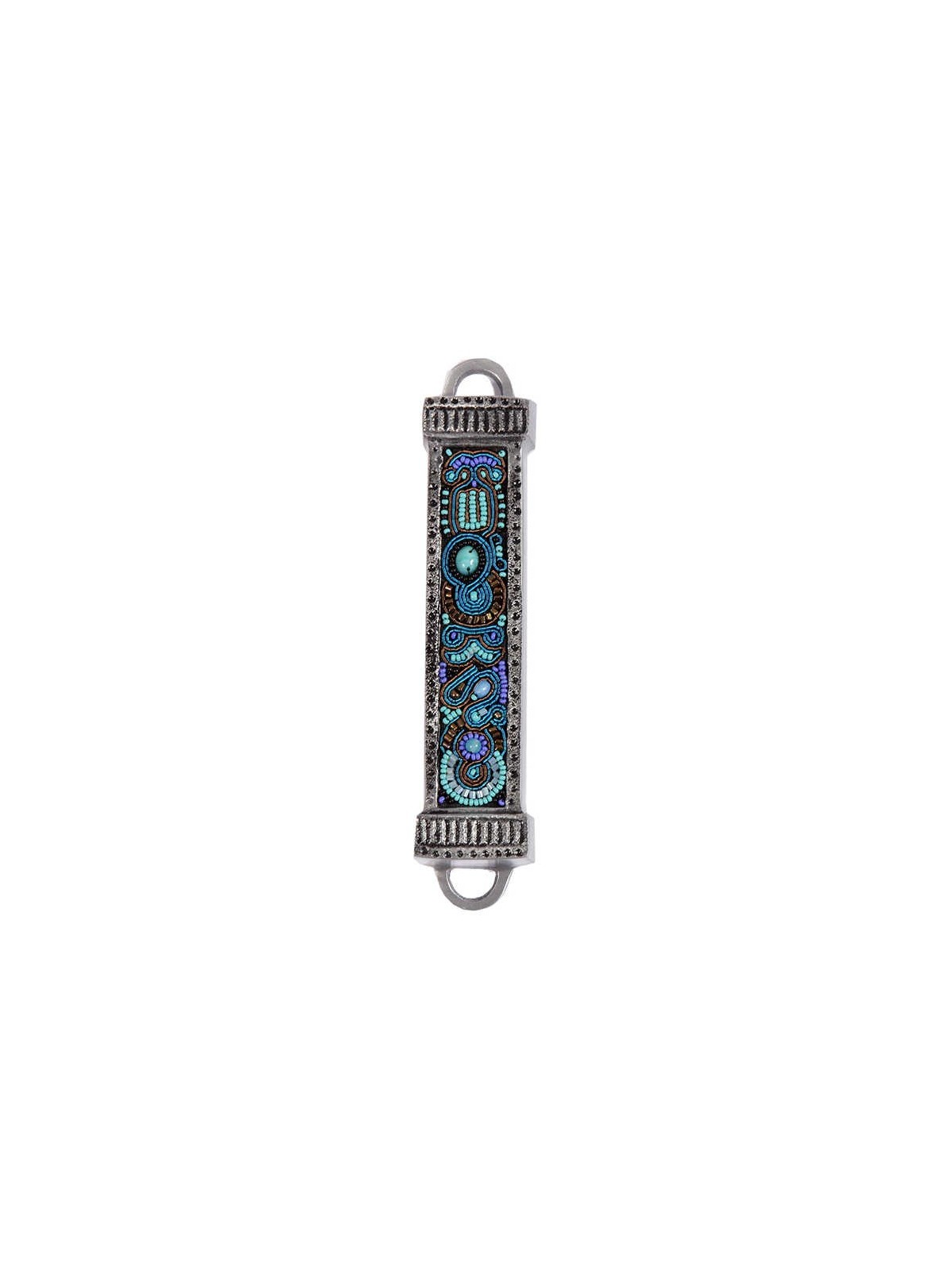 Embroidered Beads Mezuzah Case | Mezuzahs | Judaica