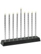 Tubes en aluminium taillés au diamant Menorah électrique LED | Hanoukka | Judaïca
