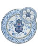 Plaque de Seder bleue en céramique | Pâque | Judaïca