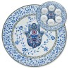 Ceramic Blue Seder Plate | Passover | Judaica