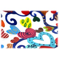 Hearts Laser Cut Hand Painted Bowl | Home Goods | Judaica