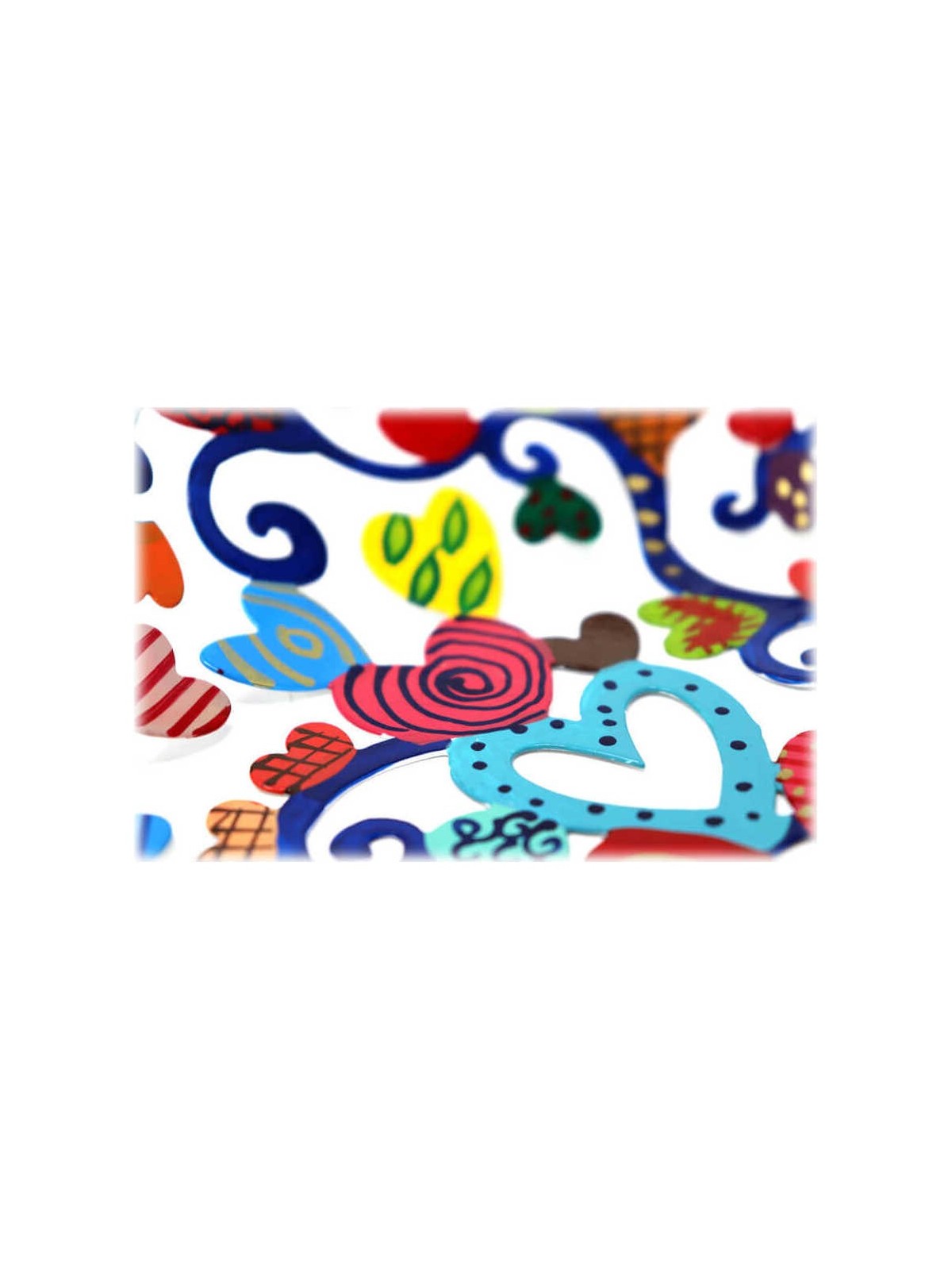 Hearts Laser Cut Hand Painted Bowl | Home Goods | Judaica