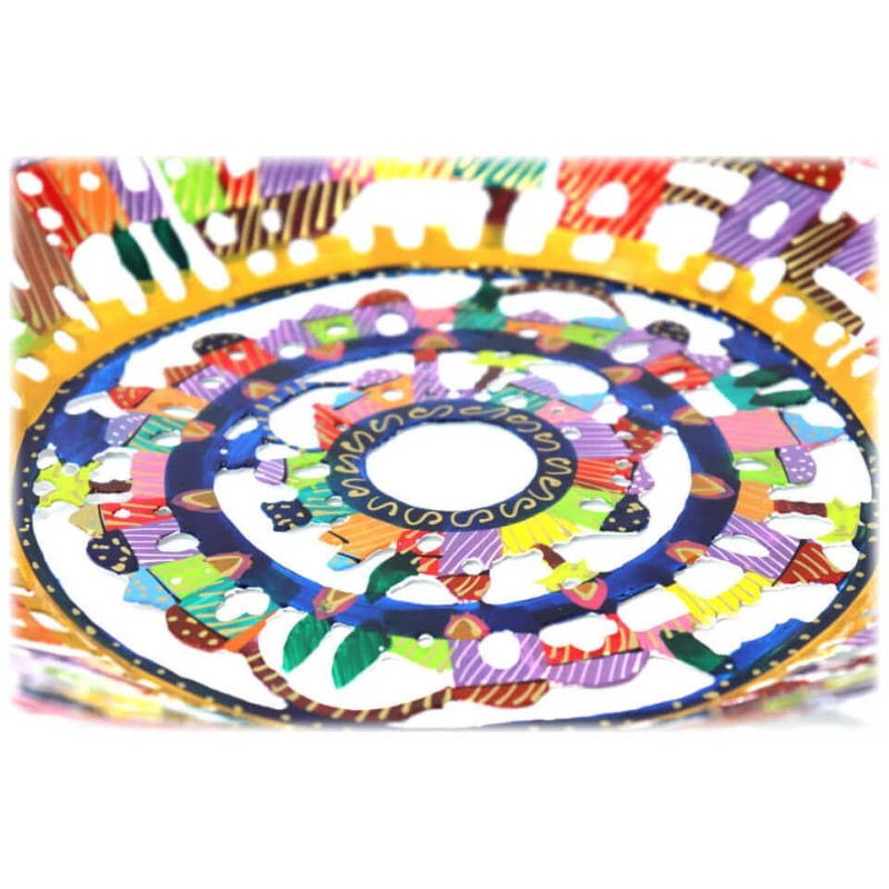 Jerusalem Laser Cut Hand Painted Bowl | Home Goods | Judaica