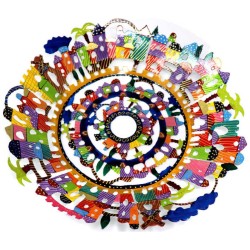 Jerusalem Laser Cut Hand Painted Bowl | Home Goods | Judaica