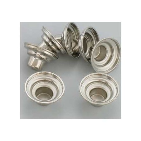 Bobeche Nickel Drip Cups - Set of 2 | Candle Holders | Judaica