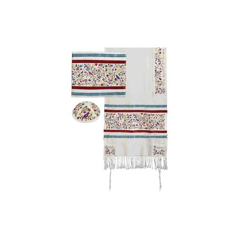 Multi-Color Silk Matriarchs Silk Tallit Set By Yai | Tallit/Tallis | J