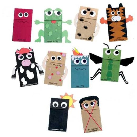 10 Plagues Hand Puppets Kit | Passover | Judaica