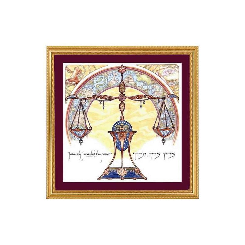 Échelle de la justice Impression d’art encadrée | Art | Judaïca