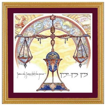 Échelle de la justice Impression d’art encadrée | Art | Judaïca