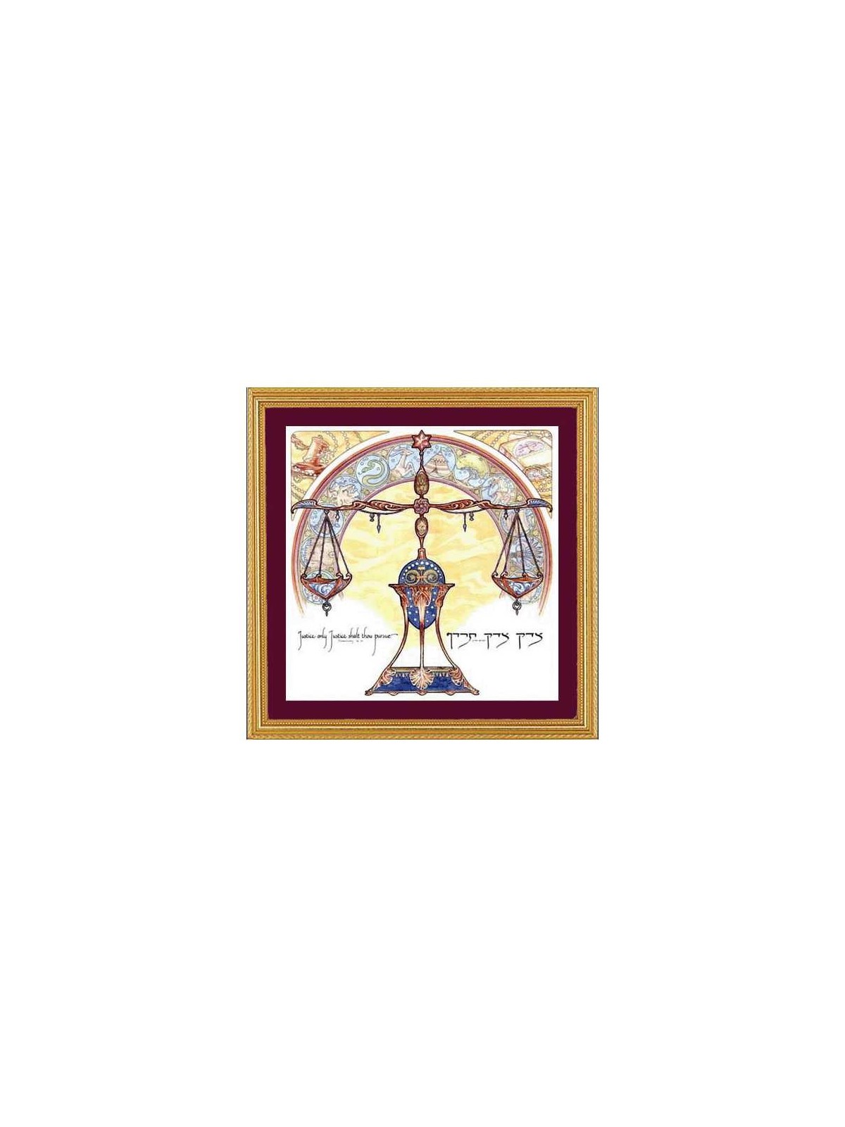 Scale of Justice Framed Art Print | Art | Judaica