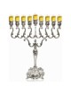 Menorah à l’huile élégante plaquée argent | Hanoukka | Judaïca