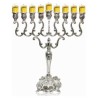 Silver Plated Elegant Oil Menorah | Hanukkah | Judaica