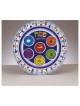 Assiette Seder multicolore en mélamine | Pâque | Judaïca