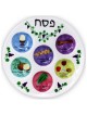 Assiette de Seder multicolore jetable en plastique | Pâque | Judaïca