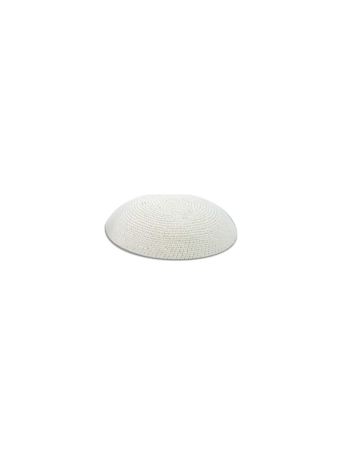 White Knit Kippah | Kippahs | Judaica