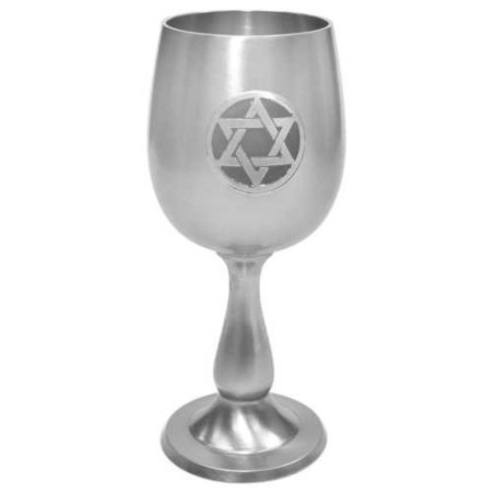 Coupe de Kiddouch étoile de David en étain | Coupes de Kiddouch | Judaïca