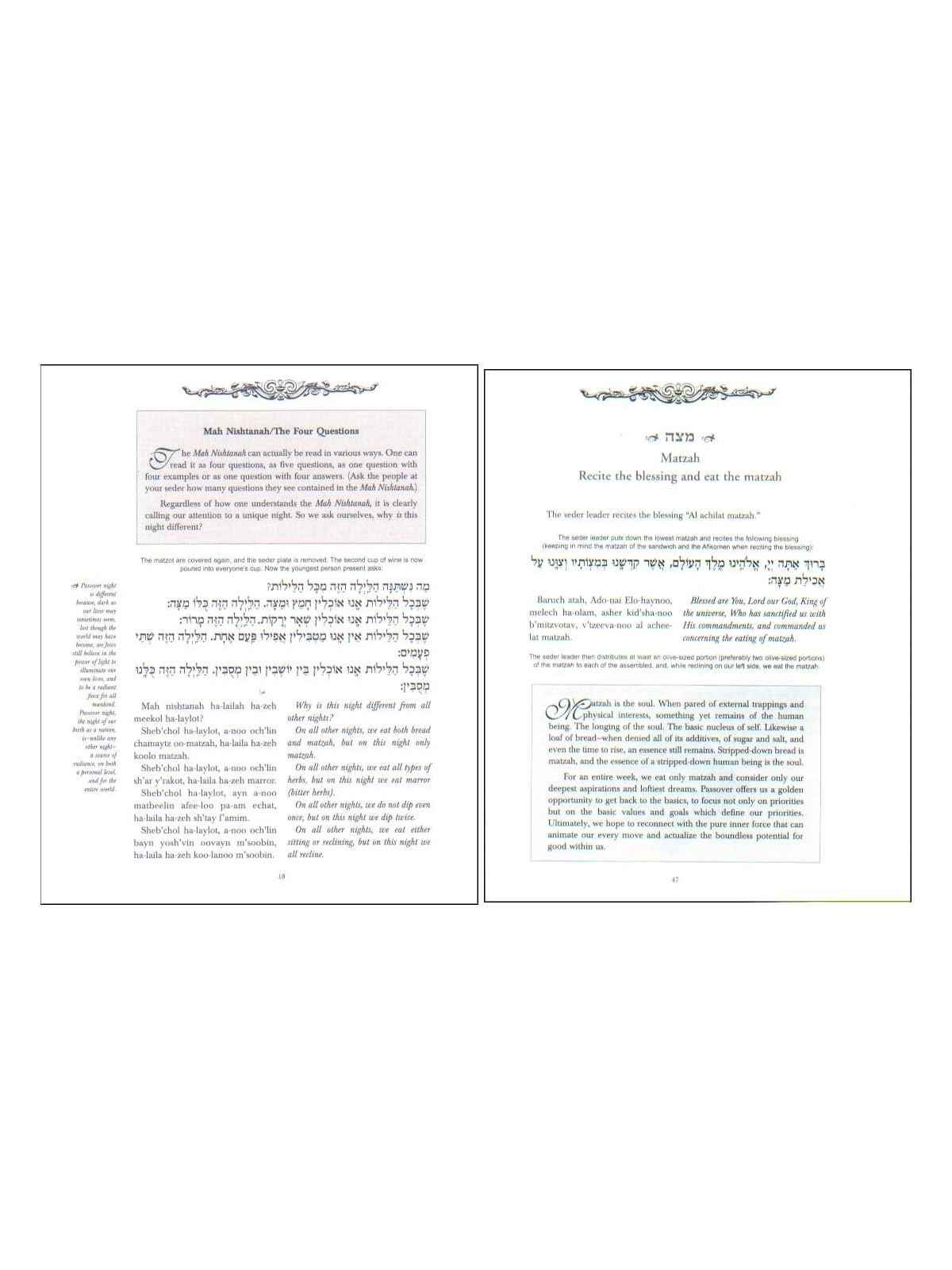 The Haggadah: Transliterated & Translated | Passover | Judaica